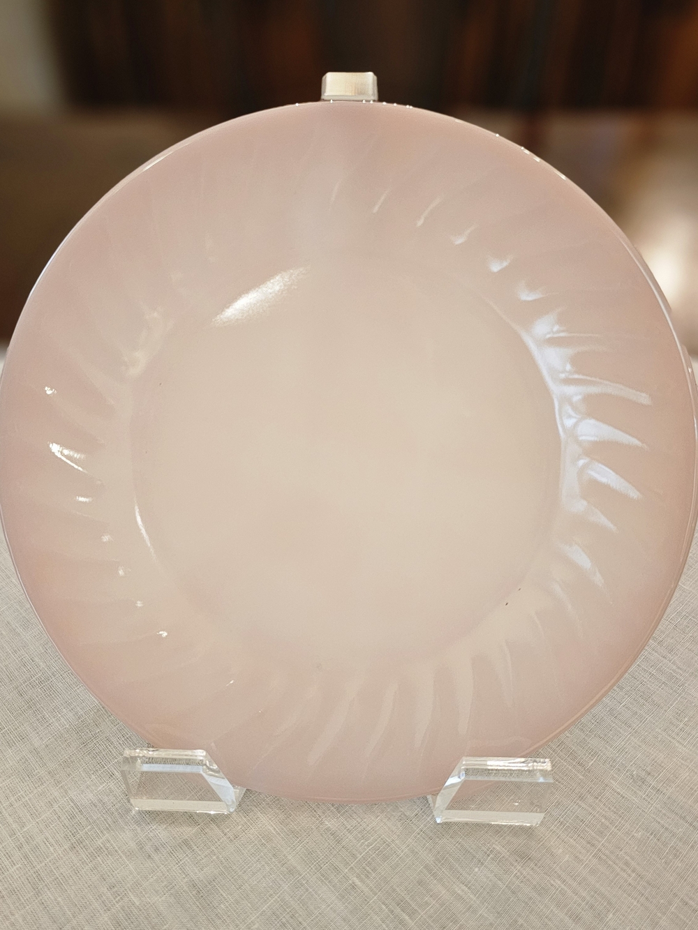 Vintage Fire-King "Pink Swirl" Dinner Plate 9"